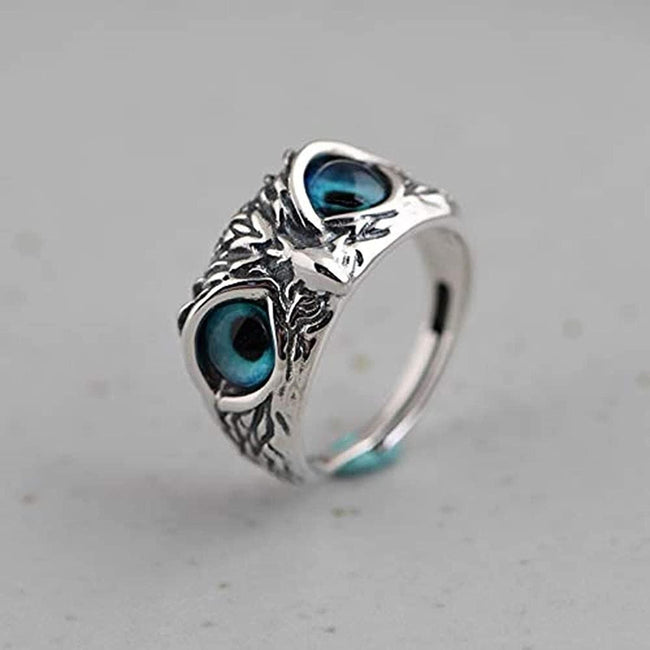 Attractive Silver Plated Owl Ring Hover Image